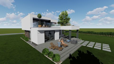 Eladó Ház 6000 Kecskemét Új építésű MINIMÁL stílusú PRÉMIUM családi ház a Vacsiközben