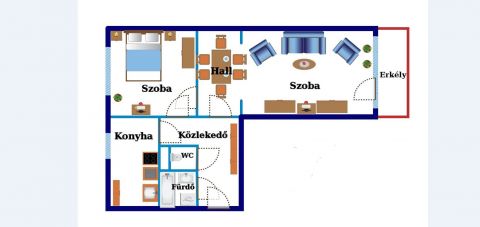 Eladó Lakás 9400 Sopron Jereván lakótelepi, 55m2-es, két szoba hallos, IV.emeleti lakás eladó
