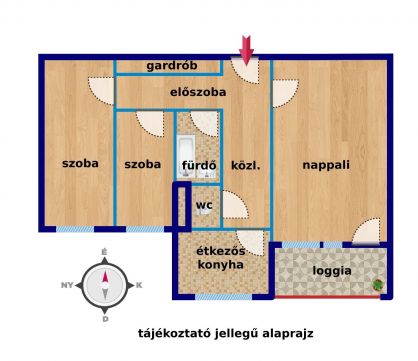 Eladó Lakás 2100 Gödöllő 62 nm-es, loggia-s, 3.emeleti  lakás, zsúsztatott zsalús épületben eladó