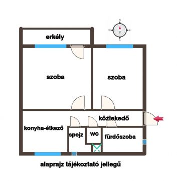 Eladó Lakás 6000 Kecskemét Műkertvárosban 2. emeleti 56 nm-es lakás garázzsal együtt. 
