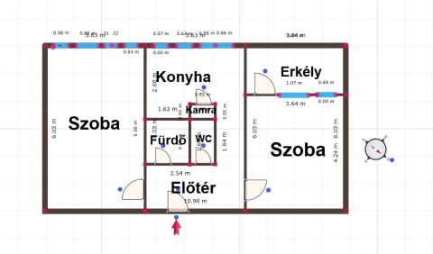 Eladó Lakás 6100 Kiskunfélegyháza Szigetelt, nyílászárócserélt, 2 szobás, erkélyes lakás