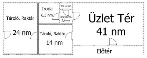 Eladó Üzlethelyiség 8400 Ajka 8400 Ajka, Csendes