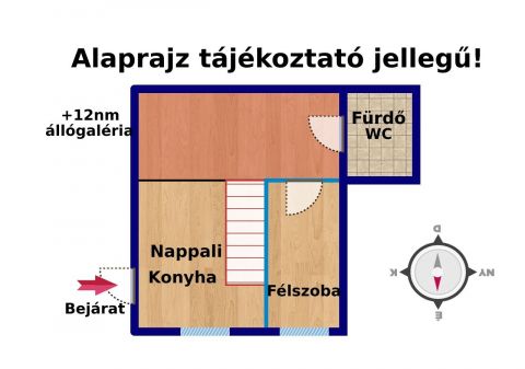Eladó Lakás 1072 Budapest 7. kerület Klauzál utcánál, álló galériás, - szuper lakás