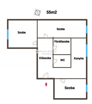 Eladó Lakás 6000 Kecskemét , nappali+2 szobás, földszintről induló liftes lakás