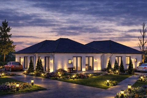 Eladó Ház 2440 Százhalombatta , NAPPALI + 2 HÁLÓS ÚJ ÉPÍTÉSŰ IKERHÁZ DUNAFÜREDEN