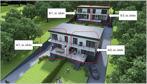 Eladó Lakás 1037 Budapest 3. kerület , Ürömhegyi panorámás 4 lakásos projekt N+4 szoba