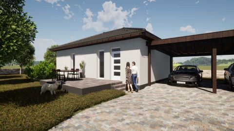 Eladó Ház 6000 Kecskemét , Kiskertekben újép.72nm N+2szoba, 17nm terasz, 22nm gk.beálló