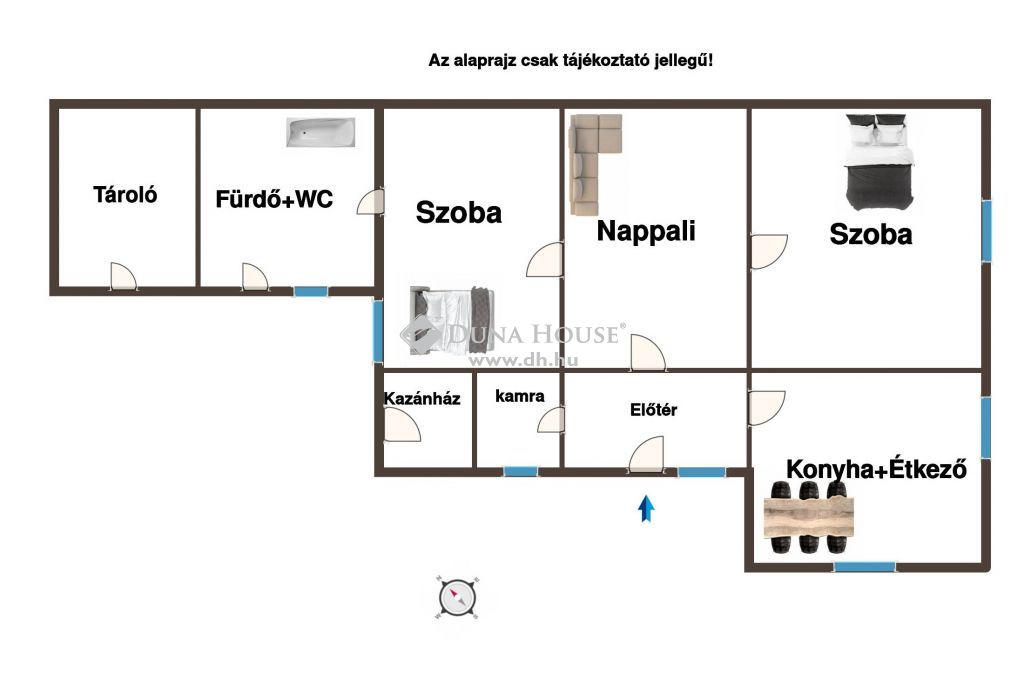 2747 Törtel , Törtel központ közelében 2 szoba+ nappalis ház — 1/16
