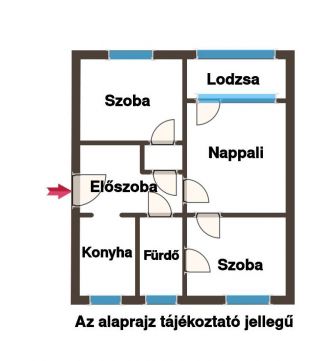 Eladó Lakás 1098 Budapest 9. kerület József Attila Ltp.-n 72 nm-es, 3 szobás lakás