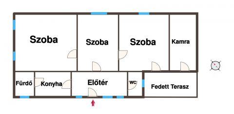 Eladó Ház 6112 Pálmonostora Háromszobás ház felújított tetővel, új fürdővel
