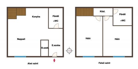 Eladó Lakás 1084 Budapest 8. kerület Német utca, felújított, nappali+ 2 hálós